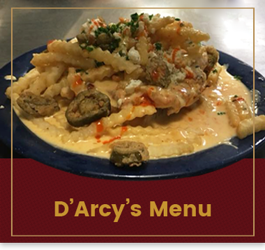 Graphic bucket for the Menu and Gift Card page for D'Arcy's pint in Springfield, Illinois
